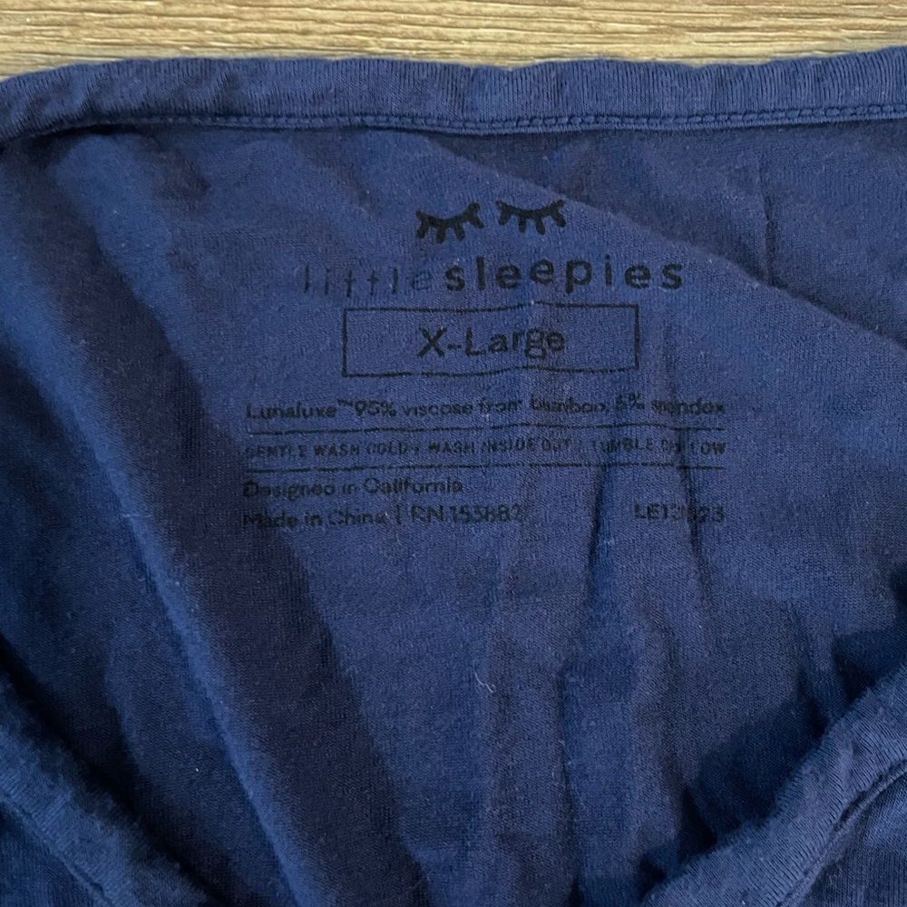 Little Sleepies Deep Blue Pajama Top - Picture 3 of 3